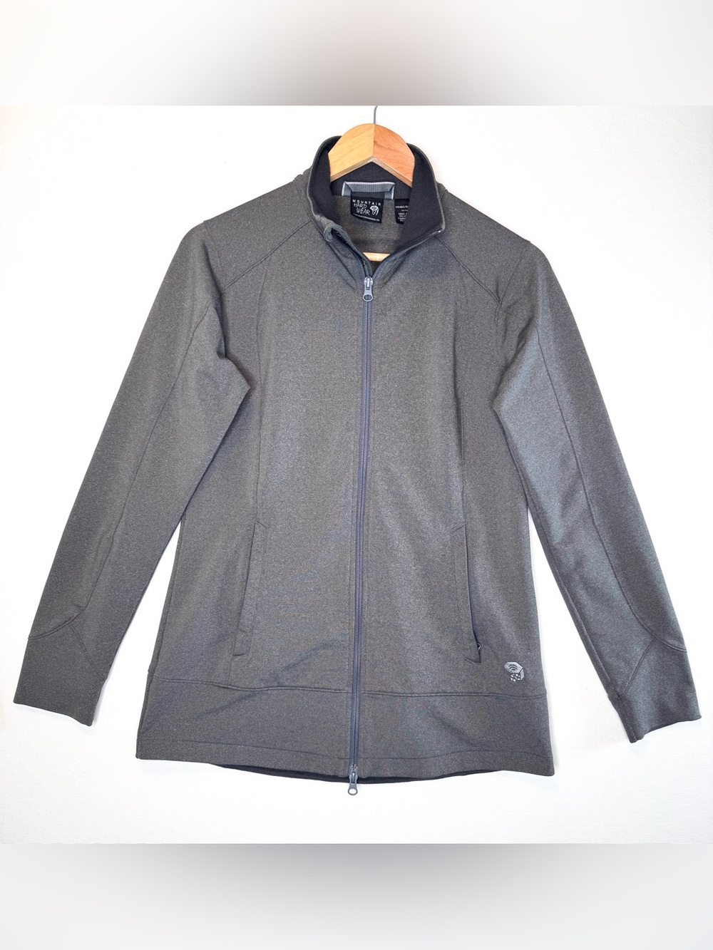 Mountain Hardwear Micro Chill Full Zip Jacket women’s size M gray zip pockets